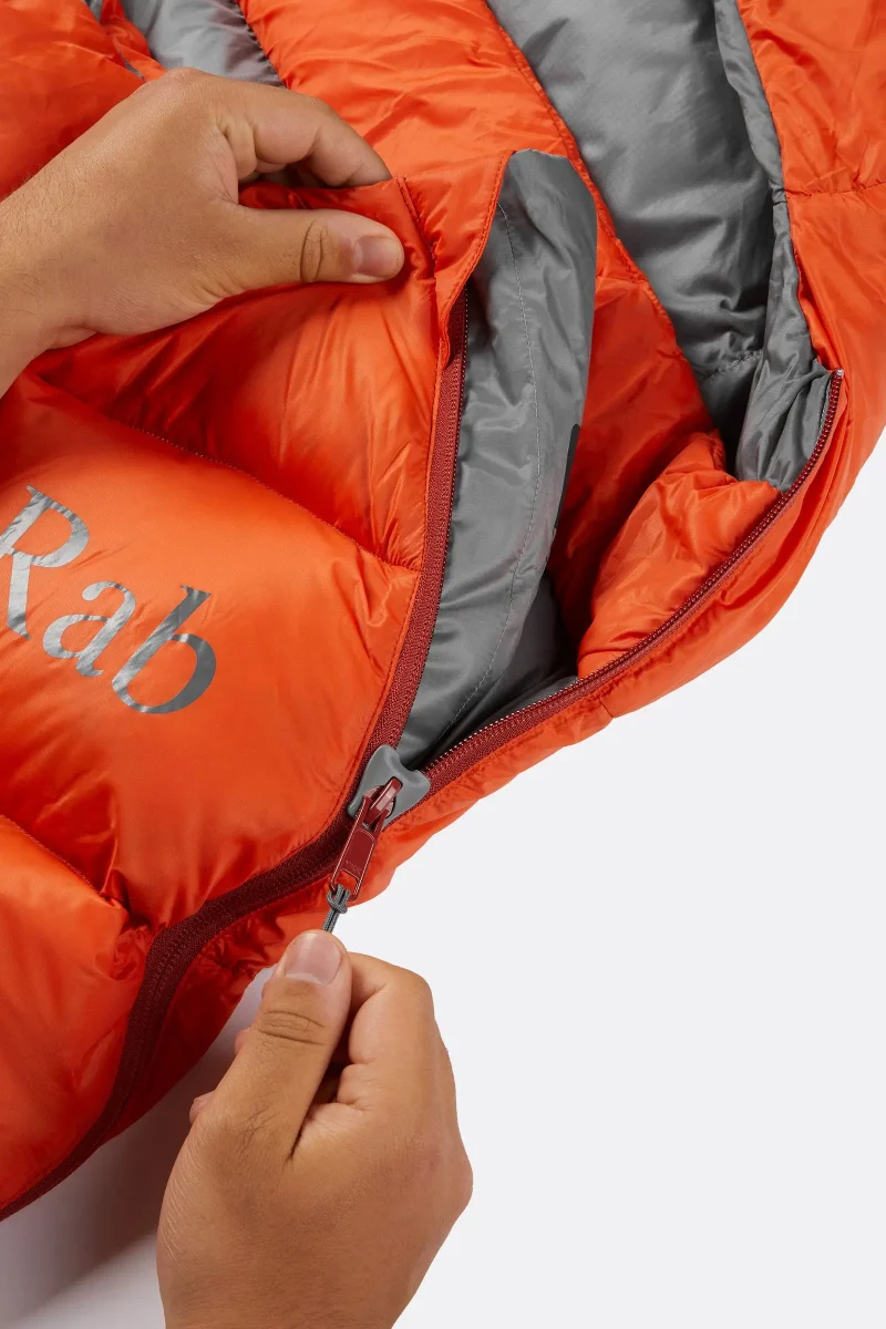 Saco de dormir Rab Alpine 200 Firecracker ligero para montaña